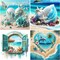 5D Diamond Painting for Adults Beginners, 4 Pack Beach Diamond Art Kits
